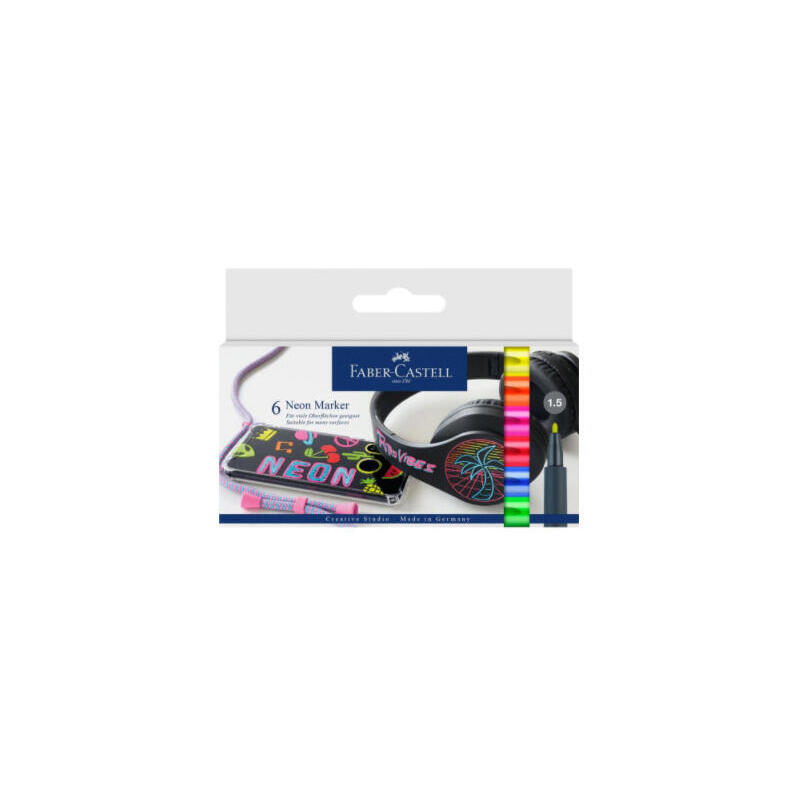 pack-faber-castell-6-rotuladores-creative-studio-neon-marker