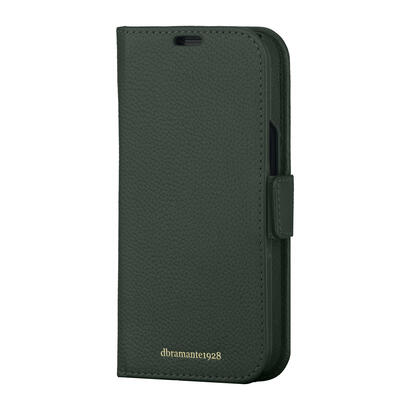 dbramante1928-new-york-funda-con-tapa-para-telefono-movil-full-grain-pebbled-leather-verde-perenne-para-apple-iphone-15-pro