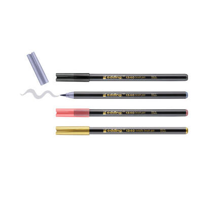 edding-1340-brush-pack-de-4-rotuladores-punta-pincel-flexible-trazo-1-3mm-tinta-con-base-de-agua-colores-oro