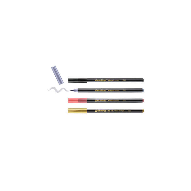 edding-1340-brush-pack-de-4-rotuladores-punta-pincel-flexible-trazo-1-3mm-tinta-con-base-de-agua-colores-oro