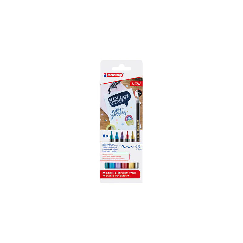 edding-1340-brush-pack-de-6-rotuladores-punta-pincel-flexible-trazo-1-3mm-tinta-con-base-de-agua-colores-oro