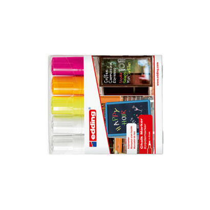 edding-95-pack-de-4-rotuladores-de-tiza-liquida-punta-redonda-trazo-15-3mm-colores-blanco-amarillo-rosa-y-azul