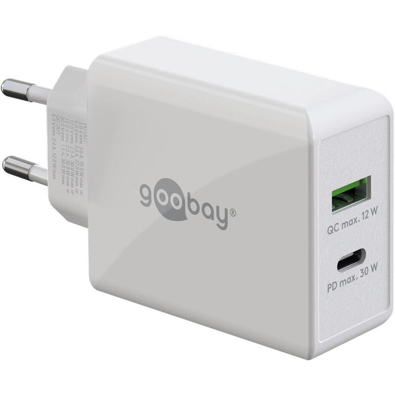 goobay-61674-cargador-rapido-dual-usb-c-pd-30-w-blanco