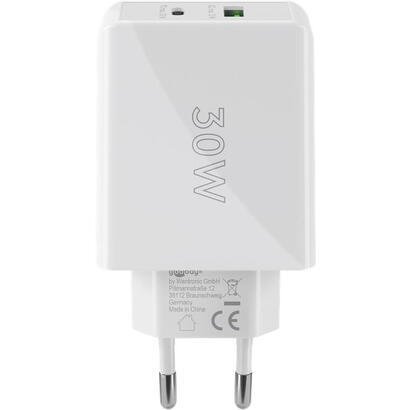 goobay-61674-cargador-rapido-dual-usb-c-pd-30-w-blanco