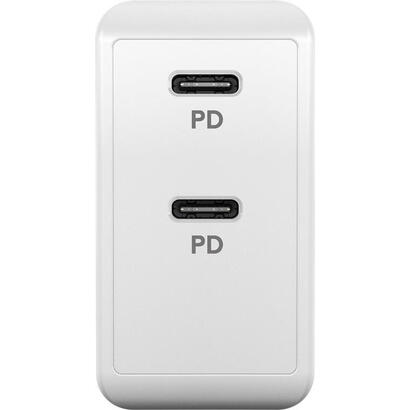 goobay-61758-cargador-rapido-dual-usb-c-pd-36-w-blanco