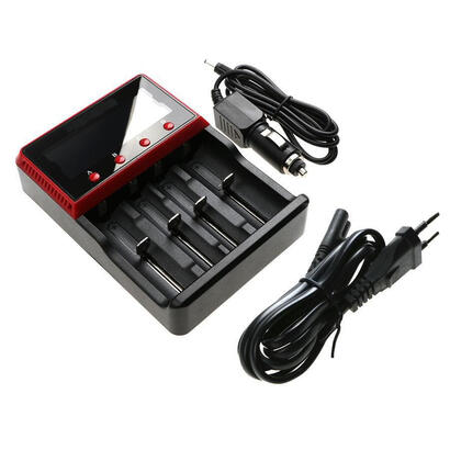 charger-for-18650-battery-with-euro-ac-power-cord-and-plug-in-charger-car-charger-warranty-12m