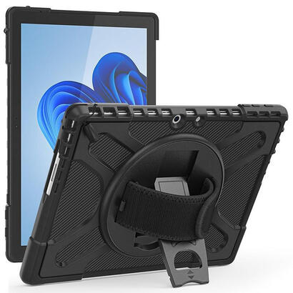 atlanta-defender-case-microsoft-surface-pro-9-black-raised-sides-and-hard-shell-design-with-hand-strap-and-shoulder-strap-warran