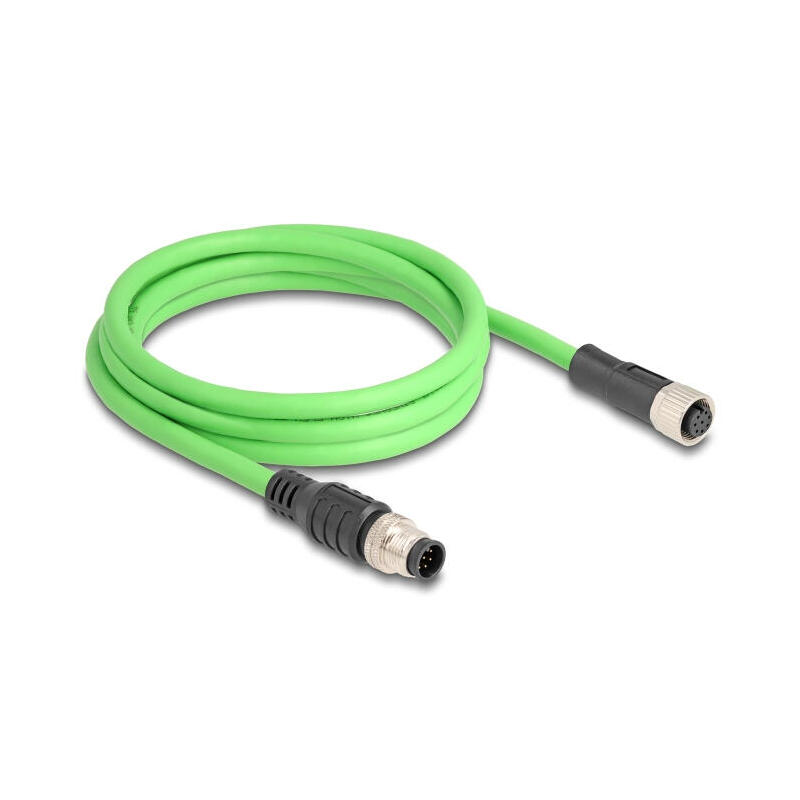 delock-80402-cable-m12-codificado-a-8-pin-macho-a-hembra-pur-tpu-2-m