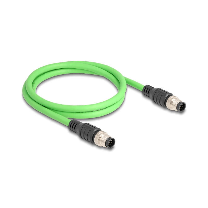 delock-80411-cable-m12-codificado-a-8-pin-macho-a-macho-pur-tpu-1-m