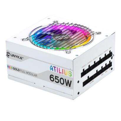 embalaje-desprecintado-fuente-de-alimentacion-unyka-atilius-rgb-atx-650w-white-cableado-modular-apfc-activo-rgb-120mm