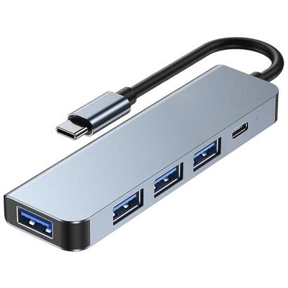 hub-usb-2301t-5-en-1-usb-tipo-cusb-30-plata