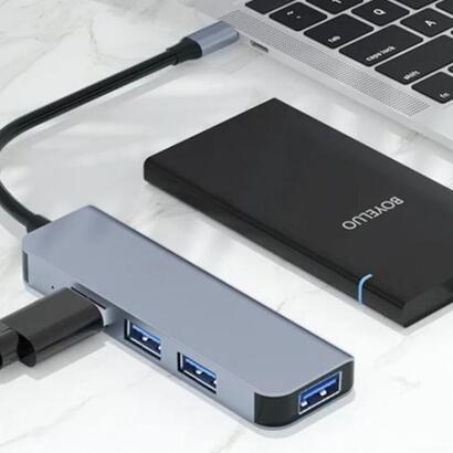 hub-usb-byl-2013t-4-en-1-usb-tipo-cusb-30usb-20-gris