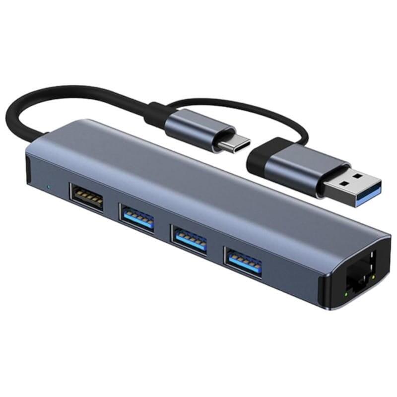 hub-usb-byl-2208-5-en-2-usb-30tipo-crj45-gigabitusb-3020-gris