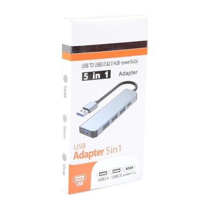 hub-usb-byl-2301u-5-en-1-usb-tipo-cusb-30-plata