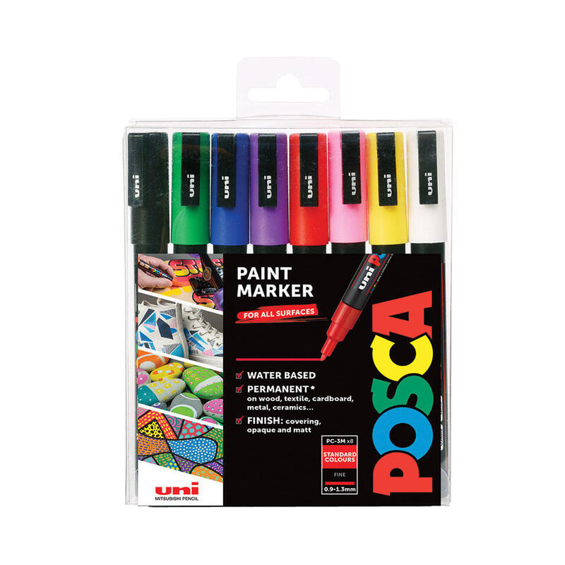 posca-pc3m-fine-tip-pen-basic-colors-8-pc posca-pc3m-fine-tip-pen-basic-colors-8-pc