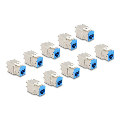 delock-keystone-modulo-rj45-hembra-a-lsa-cat6a-azul-set-10-piezas