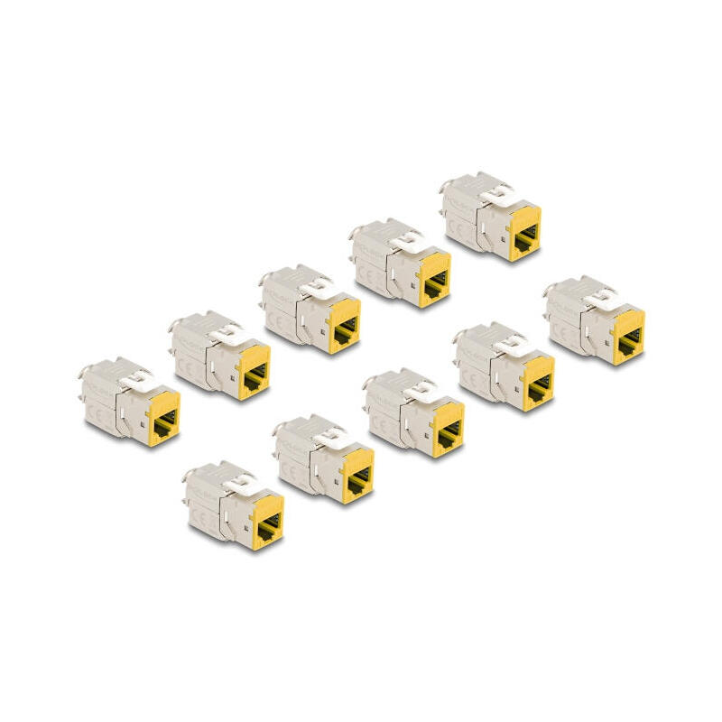 delock-keystone-modulo-rj45-hembra-a-lsa-cat6a-amarillo-set-10-piezas