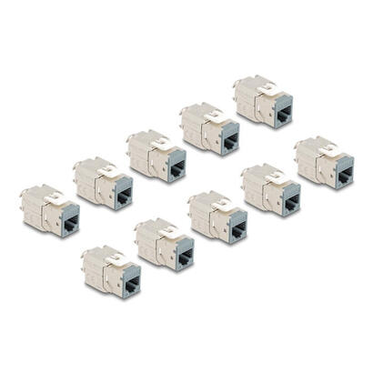 delock-keystone-modulo-rj45-hembra-a-lsa-cat6a-gris-set-10-piezas