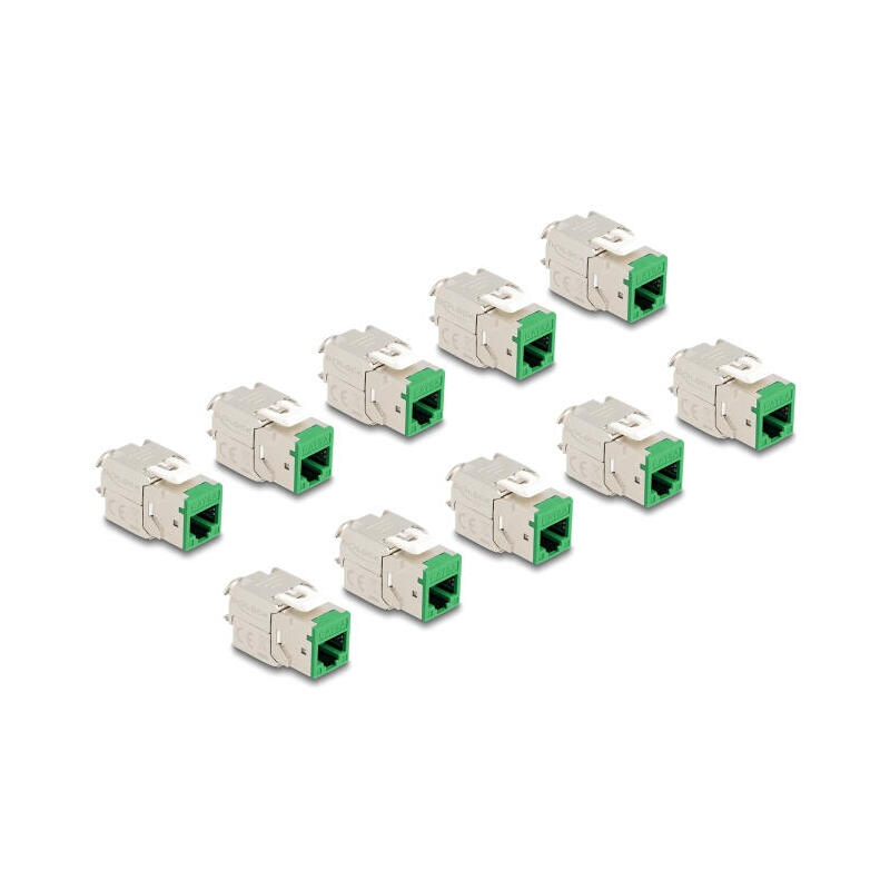 delock-keystone-modulo-rj45-hembra-a-lsa-cat6a-verde-set-10-piezas