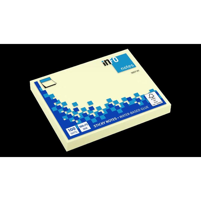 global-notes-info-bloc-de-100-notas-adhesivas-100-x-75mm-certificacion-fsc-color-amarillo