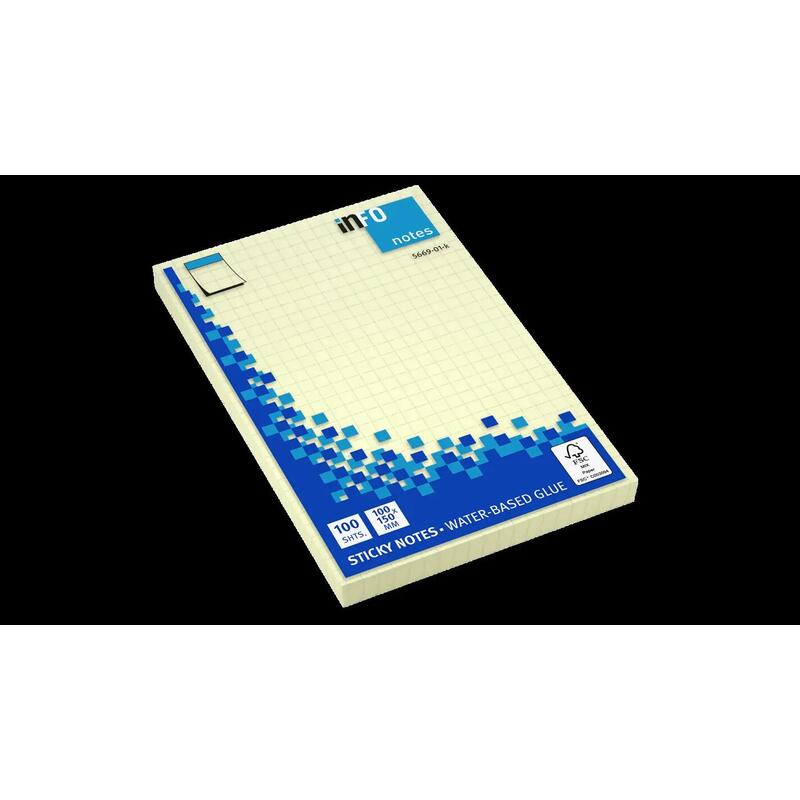 global-notes-info-bloc-de-100-notas-adhesivas-con-cuadricula-150-x-100mm-certificacion-fsc-color-amarillo