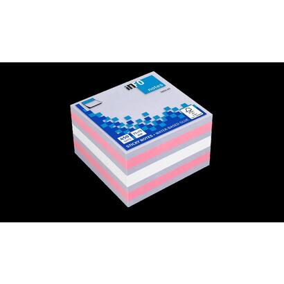global-notes-info-cubo-de-450-notas-adhesivas-75-x-75mm-certificacion-fsc-colores-violeta-rosa-y-blanco