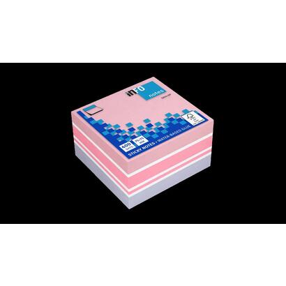 global-notes-info-cubo-de-400-notas-adhesivas-75-x-75mm-certificacion-fsc-colores-violeta-rosa-pastel-rosa