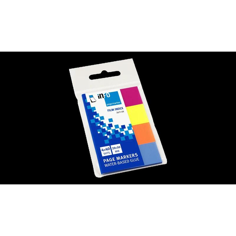 global-notes-info-pack-de-4-blocs-de-40-marcadores-de-pagina-50-x-20mm-colores-amarillo-naranja-azul-y-rosa