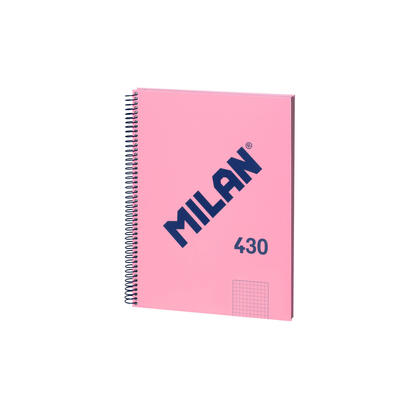 milan-cuaderno-espiral-formato-a4-cuadricula-5x5mm-80-hojas-de-95-grm2-microperforado-4-taladros-color-rosa