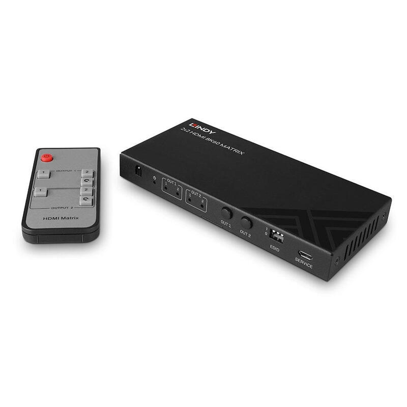 lindy-2x2-8k60-matrix-hdmi-switch-negro-gestion-edid-mando-a-distancia-38313