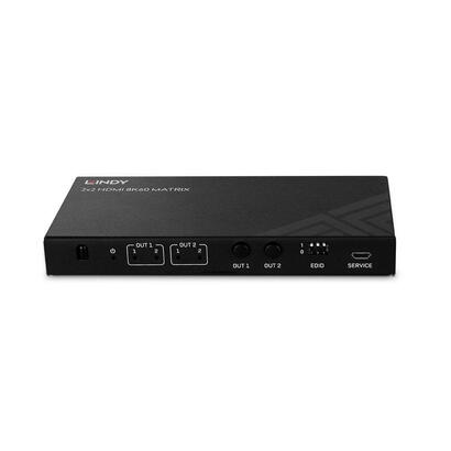 lindy-2x2-8k60-matrix-hdmi-switch-negro-gestion-edid-mando-a-distancia-38313
