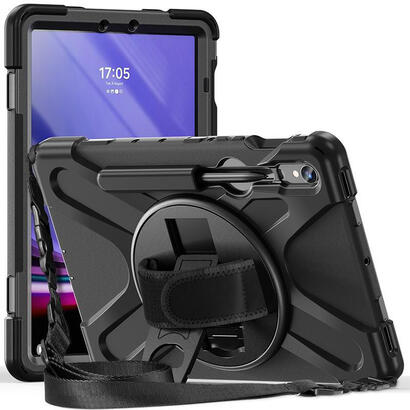 austin-defender-case-samsung-galaxy-tab-s9s8s7-with-hand-strap-and-shoulder-strap-black-warranty-24m