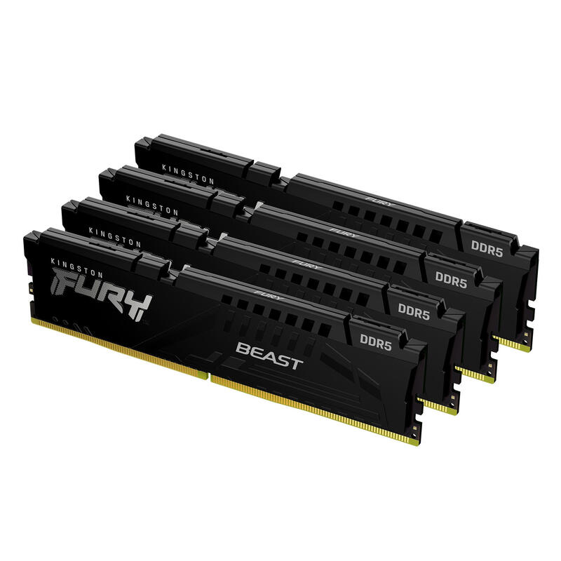 memoria-kingston-fury-beast-64gb-4x16gb-5200mt-s-ddr5-cl40-negro-xmp-kf552c40bbk4-64