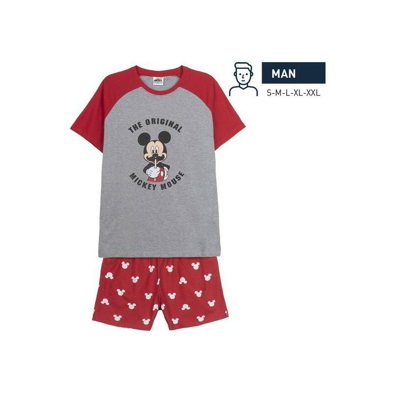 pijama-corto-single-jersey-punto-mickey-red-talla-s