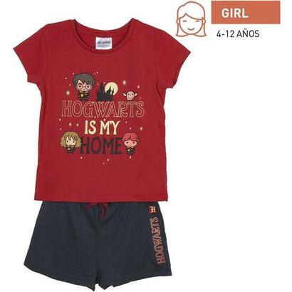 pijama-corto-single-jersey-punto-harry-potter-dark-red-talla-8a