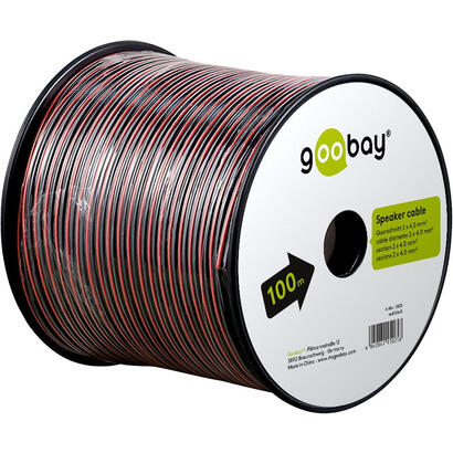 bobina-de-100-metros-cable-altavoz-rojo-negro-2x400mm-cca-pvc-cpr-eca-goobay