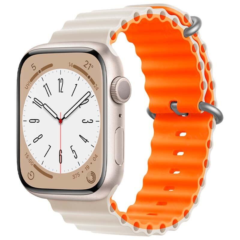 correa-apple-watch-42444549mm-wave-blanco-estrellanaranja