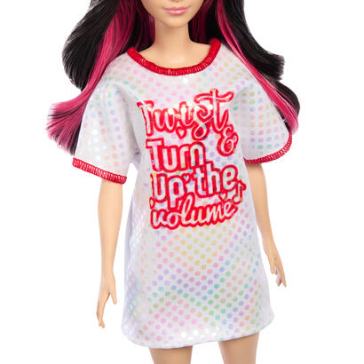 muneca-mattel-barbie-fashionistas-puppe-mit-blancoem-t-shirt-kleid-hrh12