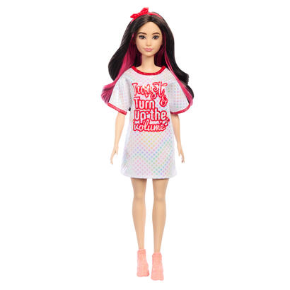 muneca-mattel-barbie-fashionistas-puppe-mit-blancoem-t-shirt-kleid-hrh12