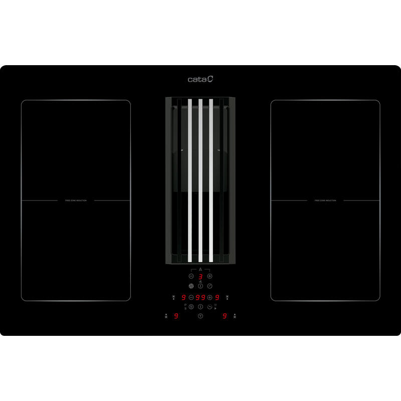 cata-ias-770-hob-with-hood-77-cm-4-cooking-zones-9-power-levelsbooster-a-max-extraction-600-m-h-black