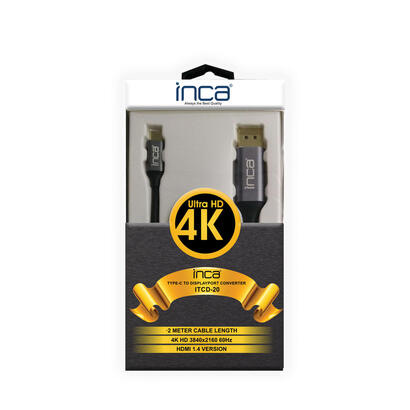 inca-usb-cable-itcd-02tx-typ-c-displayport-4k60hz-2m-retail