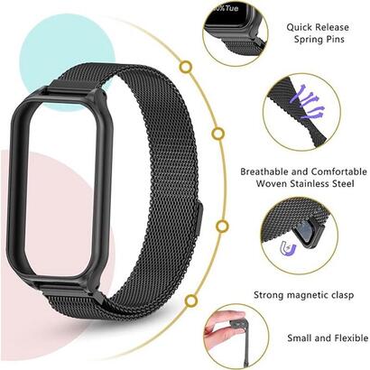 correa-milanesa-magnetica-xiaomi-mi-smart-band-8-active-redmi-smart-band-2-negro