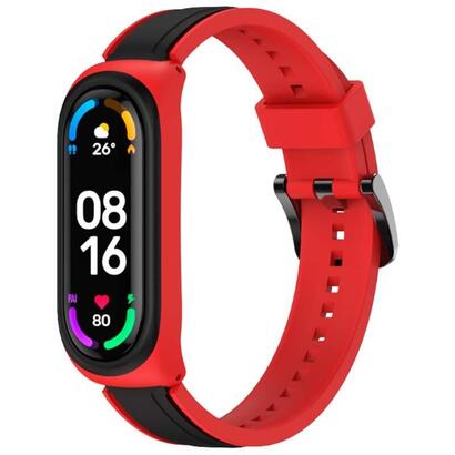 correa-xiaomi-mi-smart-band-6-mi-band-5-amazfit-band-5-dual-color-negrorojo