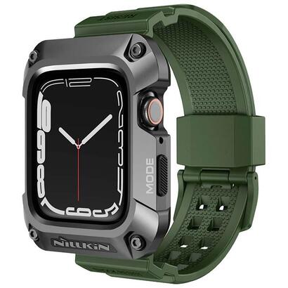 nillkin-carcasacorrea-dynaguard-apple-watch-44mm-grisverde-compatible-con-apple-watch-456