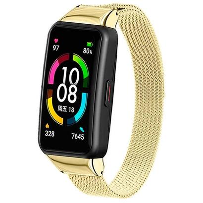 recambio-correa-huawei-band-6-honor-band-6-milanesa-iman-dorado
