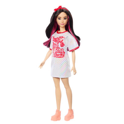 muneca-mattel-barbie-fashionistas-puppe-mit-blancoem-t-shirt-kleid-hrh12