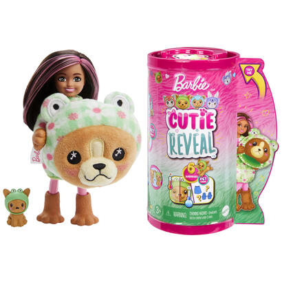 muneca-mattel-barbie-cutie-reveal-chelsea-costume-cuties-serie-dog-in-frog-hrk29