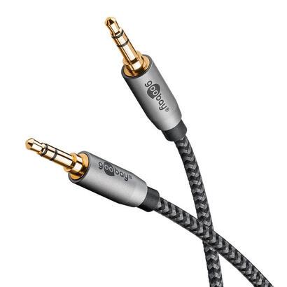 goobay-plus-cable-de-conexion-de-audio-aux-35mm-estereo-negroplata-1-metro-65273