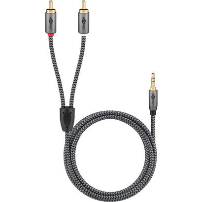 cable-goobay-plus-audio-adaptador-aux-35-mm-enchufe-de-encadenamiento-estereo-negroplateado-05-metros-65284