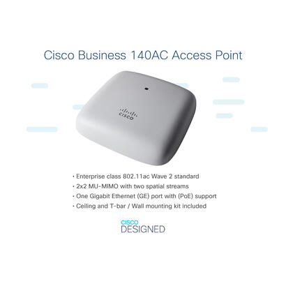 cisco-business-140ac-80211ac-2x2-wave-2-access-point-ceiling-mount-cbw140ac-e-3-pack